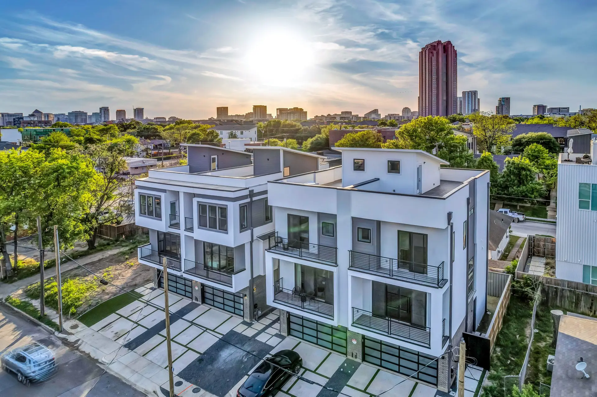 Aerial photography of Dallas Deep Ellum Real Estate